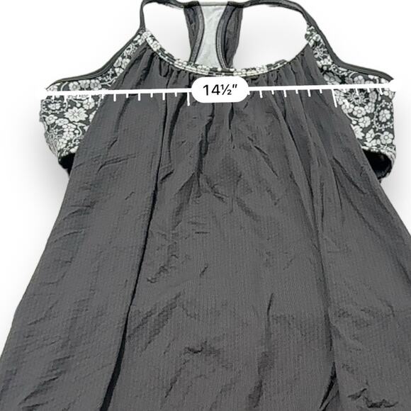 Lululemon No Limits Tank Top in Soot Light / Twiggy Printed Nimbus Sz S - Picture 6 of 7